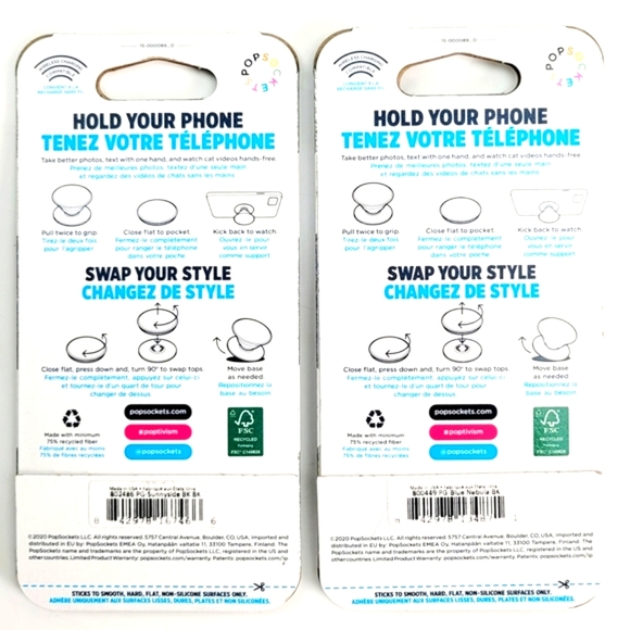 Two Popsockets Blue Nebula & Sunflower - Picture 2 of 4